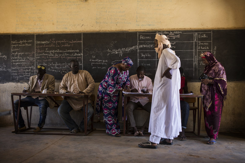 Scene from a polling station in Gao, Mali. UN Photo/Marco Dormino Scene from a polling station in Gao, Mali. Mali held a run-off presidential election between incumbent President Ibrahim Boubacar Keita and opposition leader Soumaila Cissé. The first round of elections, which took place on 29 July 2018, narrowed the field down from twenty-four candidates to two.