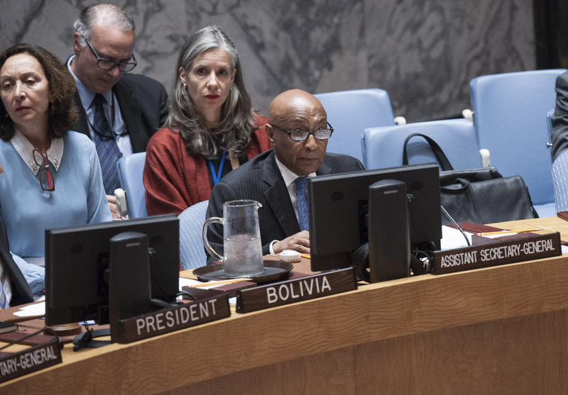 Taye-Brook Zerihoun, Assistant Secretary-General for Political Affairs, briefs the Security Council on the situation in Burundi.