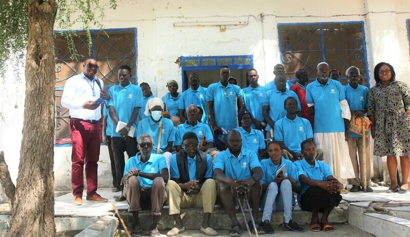 People with disabilities who took part in a workshop aimed at training participants on advocacy skills by UNMISS in 2023.