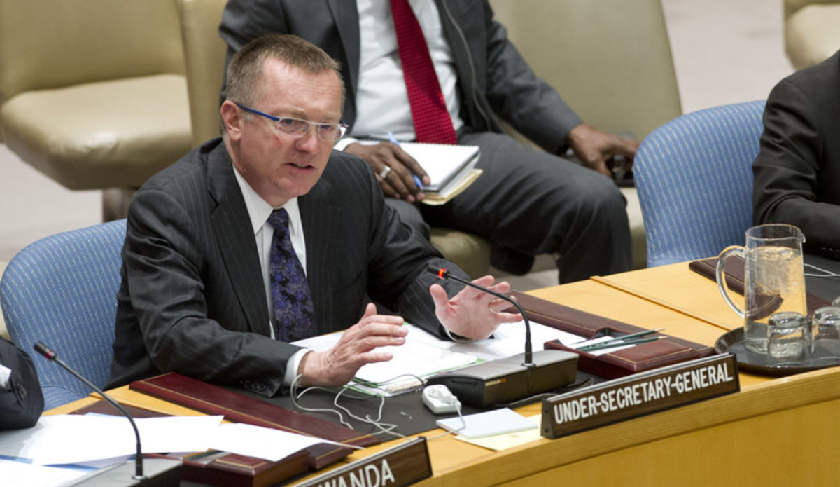 Jeffrey Feltman, Under-Secretary-General for Political Affairs, briefs the Security Council on a proposed new United Nations Assistance Mission in Somalia, to be known as UNAMSOM.