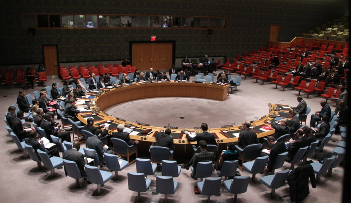 A wide view of the Security Council meeting on the situation in Burundi.