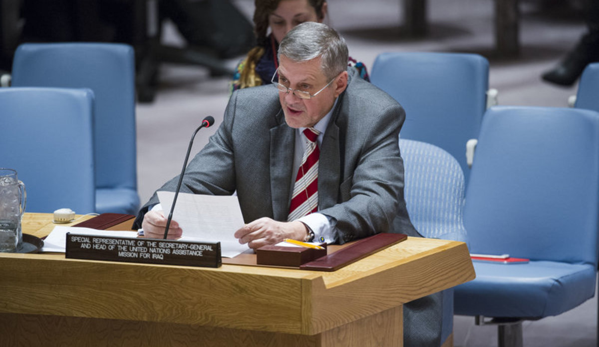 Ján Kubiš, Special Representative the Secretary-General and Head of the UN Assistance Mission for Iraq (UNAMI), briefs the Security Council.