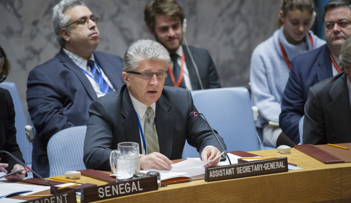 Miroslav Jenca, United Nations Assistant Secretary-General for Political Affairs, addresses the Security Council.