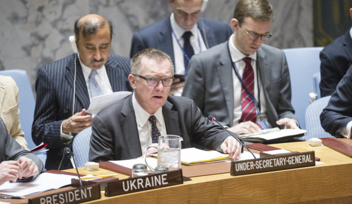 Jeffrey Feltman, Under Secretary-General for Political Affairs, briefs the Council. The Security Council met to consider the threat posed by ISIL (Da’esh) to international peace and security and the range of United Nations efforts in support of Member States in countering the threat.
