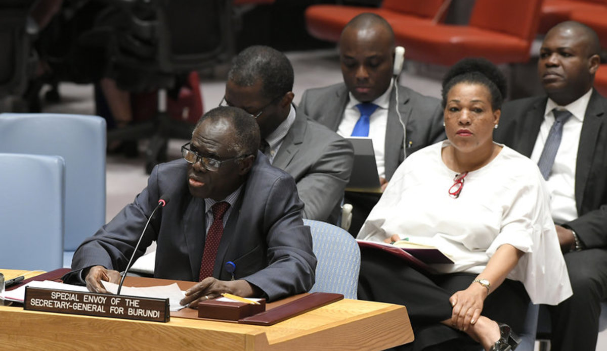 Michel Kafando, Special Envoy of the Secretary-General for Burundi, briefs the Security Council on the situation in Burundi.