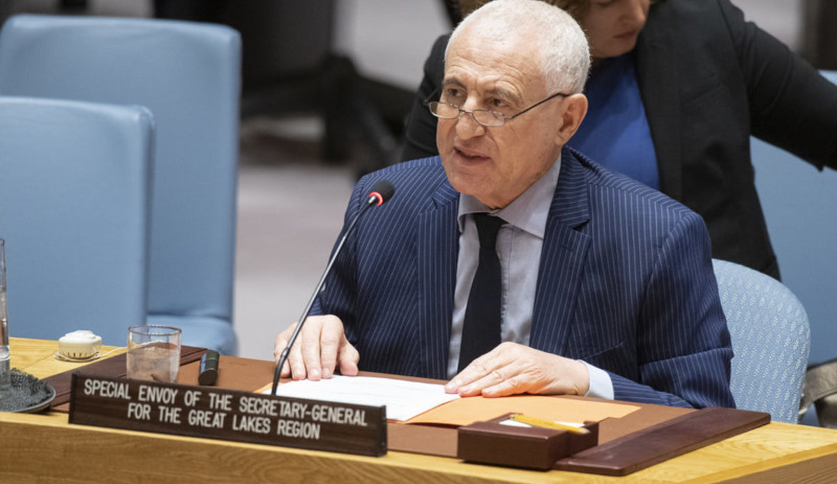 Said Djinnit, Special Envoy of the Secretary-General for the Great Lakes region, briefs the Security Council on the situation in the Great Lakes region. UN Photo/Eskinder Debebe 