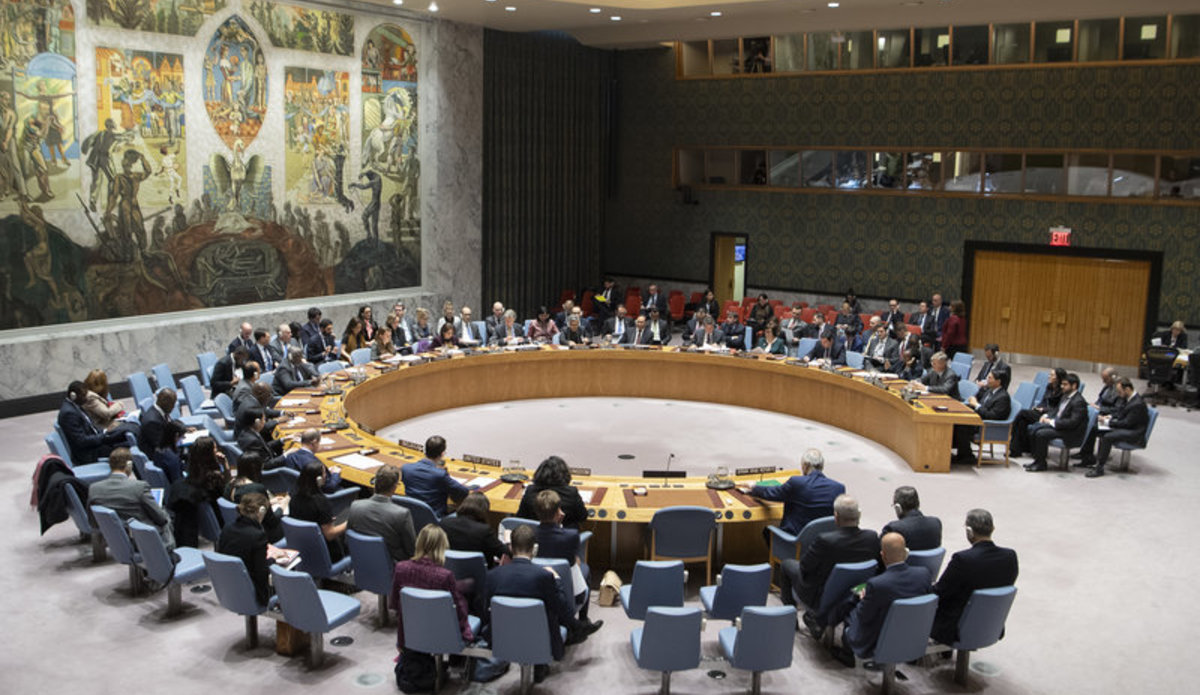 Wide view of the Security Council meeting on the situation in the Middle East. UN Photo/Eskinder Debebe