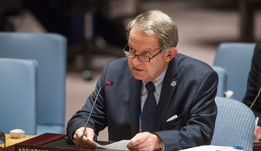 Jens Anders Toyberg-Frandzen, Assistant Secretary-General ad interim for Political Affairs, addresses the Security Council meeting on the situation in the Middle East, including the Palestinian question.