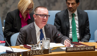 Jeffrey Feltman, Under-Secretary-General for Political Affairs, briefs the Security Council on the situation in Ukraine.