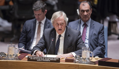Nicholas Haysom, Special Representative of the Secretary-General and Head of the United Nations Assistance Mission in Afghanistan (UNAMA), briefs the Security Council.
