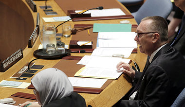 Jeffrey Feltman, Under-Secretary-General for Political Affairs, briefs the Security Council at its meeting meeting on the humanitarian, protection and security situation in the Lake Chad Basin in Africa.