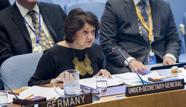 Rosemary DiCarlo, Under-Secretary-General for Political and Peacebuilding Affairs, briefs the Security Council on the situation in the Middle East.